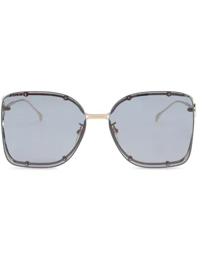 Gucci Square-frame Sunglasses In Gold