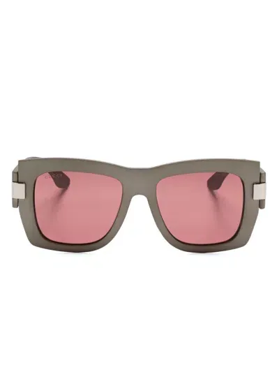 Gucci Square-frame Sunglasses In Gray