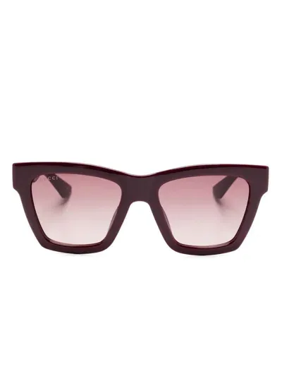 Gucci Square-frame Sunglasses In Rot