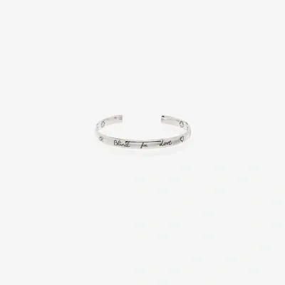 Gucci Sterling Silver Blind For Love Cuff