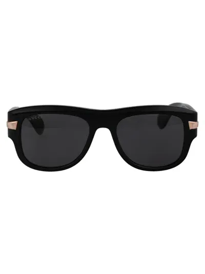 Gucci Sunglasses In 001 Black Black Grey