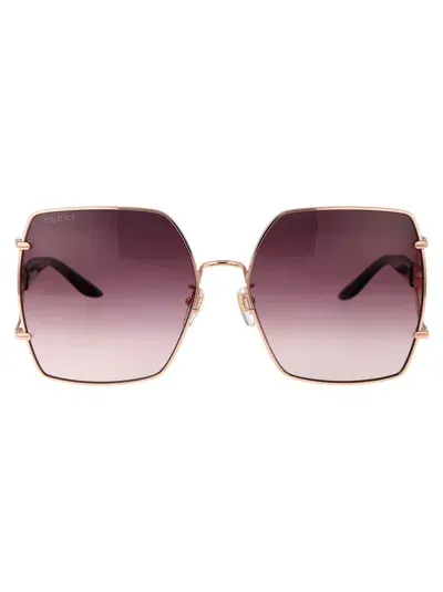 Gucci Sunglasses In 002 Gold Havana Red