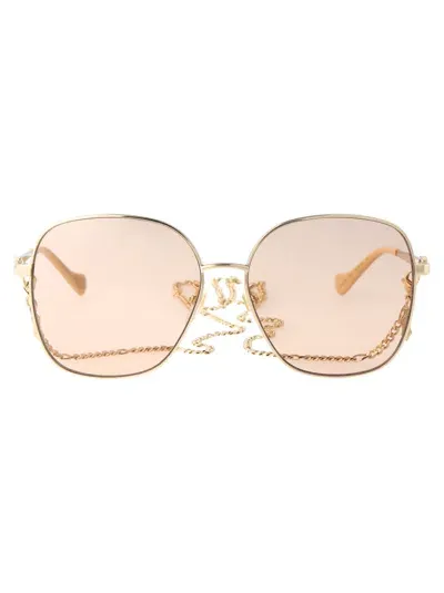 Gucci Sunglasses Gg1089 Sa 003 In 003 Gold Gold Orange