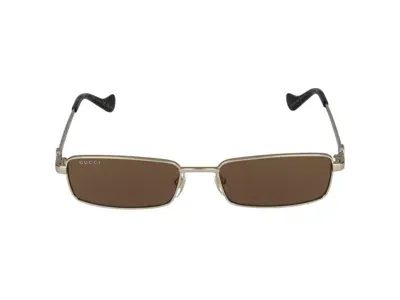 Gucci Sunglasses In Gold Gold Brown