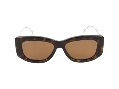 Gucci Sunglasses In Havana Gold Brown