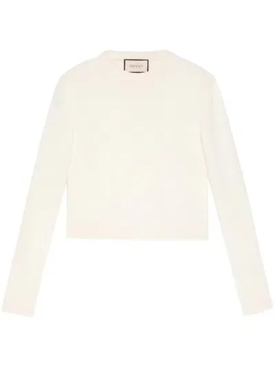 Gucci Crew-neck Wool-cashmere Jumper In White