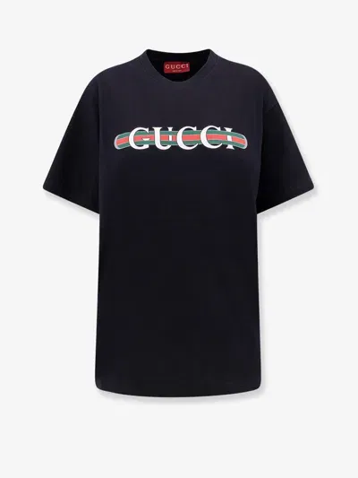 Gucci T-shirt In Black,multicolor