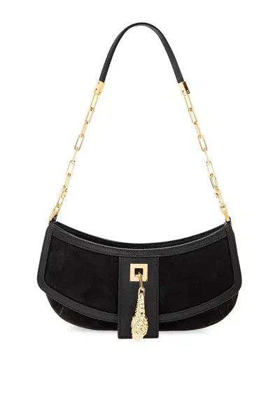 Gucci Small Tiger Head Baguette Shoulder Bag In Black