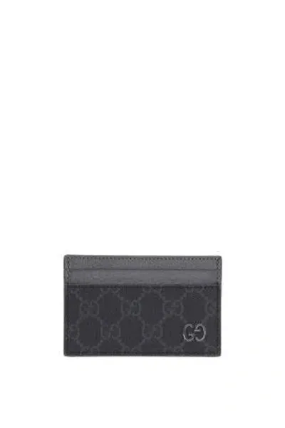 Gucci Wallets In Black/steel/steel