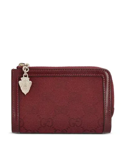 Gucci Gg Mini Wallet In Red