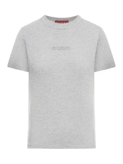 Gucci Washed Cotton Jersey T-shirt In Grey