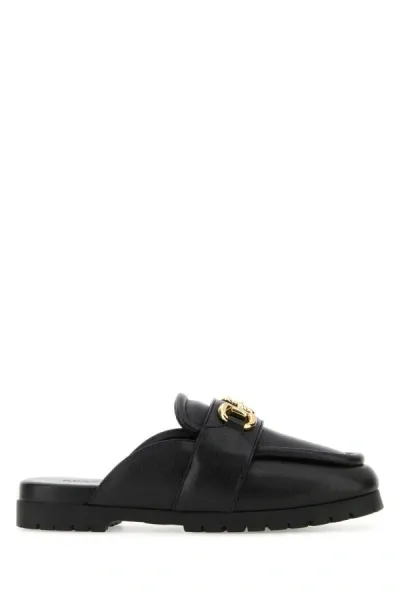 Gucci Horsebit Loafer Slippers In Black