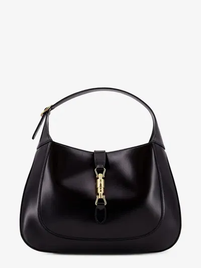 Gucci Jackie 1961 Medium Leather Shoulder Bag In Black