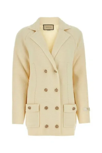 Gucci Woman Ivory Wool Blazer In White