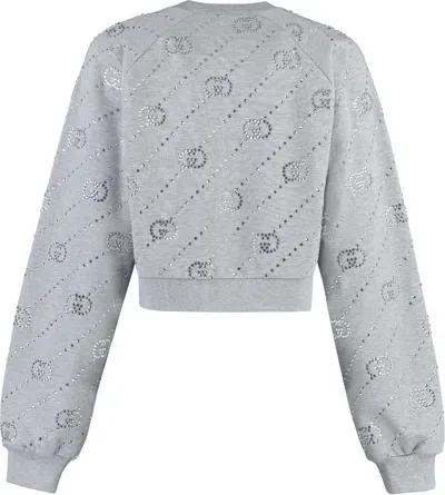 Gucci Women's Cotton Crew-neck Sweatshirt With Logo In Grey