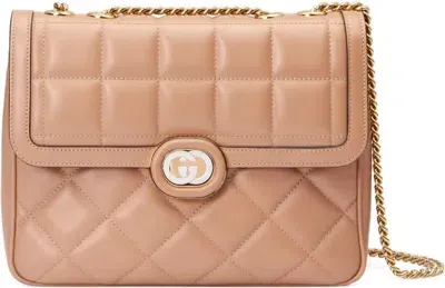 Gucci Small Deco Shoulder Bag In Camelia