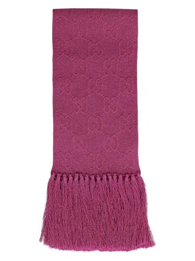 Gucci Women's Fringed Scarf In Fuchsia