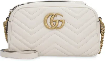 Gucci Women's Gg Marmont Small Shoulder Bag In M.white