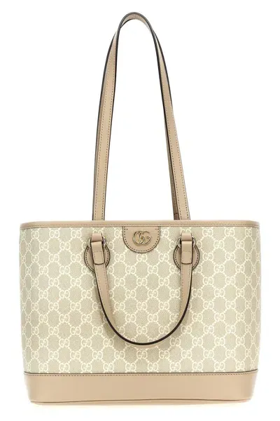 Gucci Ophidia Small Shopping Bag In Cream