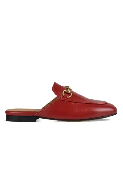 Gucci Princetown Slippers In Red