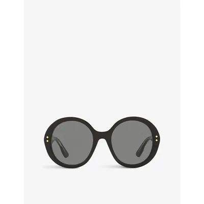 Gucci Eyewear Round Frame Sunglasses In Black