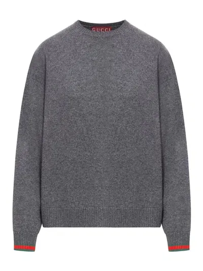 Gucci Wool And Cashmere Sweater In Grey