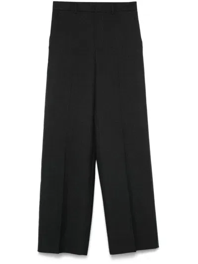 Gucci Wool Gabardine Trousers In Grey