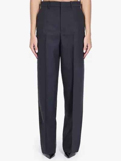 Gucci Wool Gabardine Trousers In Gray