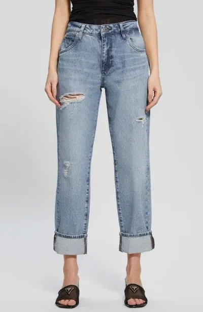 Guess High Rise Cuffed Boyfriend Jeans (nonsense)<br />