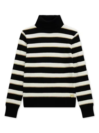 Guess Kids' Striped Jumper In Black