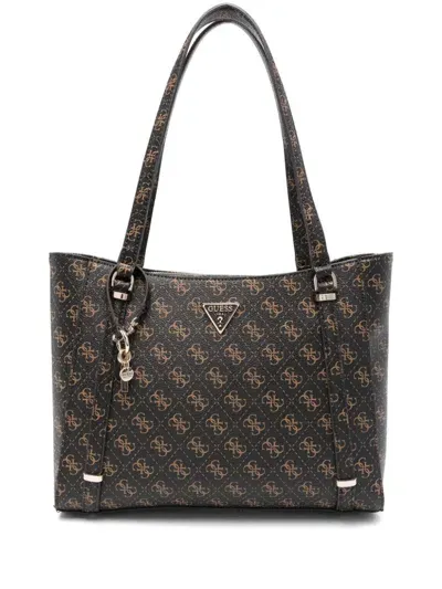 Guess Usa Erica Elite Tote Bag In Brown