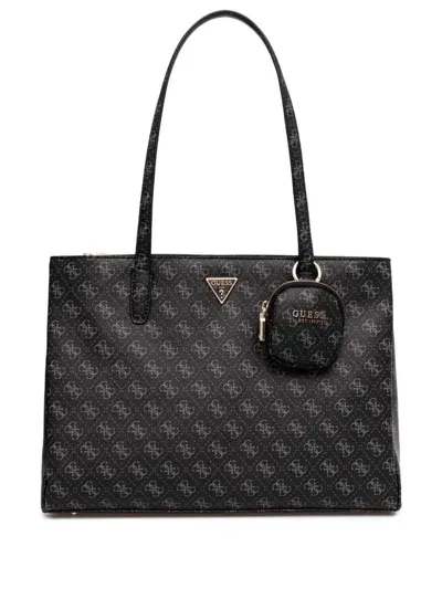 Guess Usa Power Play Tote Bag In Black