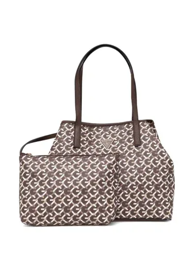 Guess Usa Vikky Tote Bag In 褐色