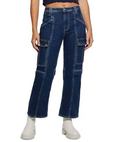 Guess Women's 80s Cargo Jeans In Minimale