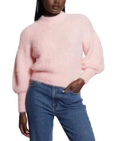 Guess Women's Keyla Fuzzy Sweater In Pretty Pink