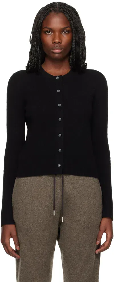 Guest In Residence Black Jane Pointelle Cardigan In Bla Black