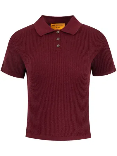 Guest In Residence Cashmere Polo Top In Red