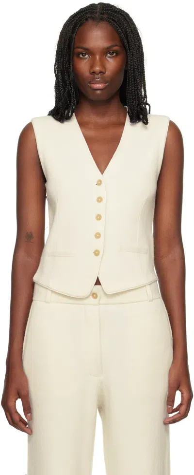 Guest In Residence Off-white Tailored Vest In Cre Cream