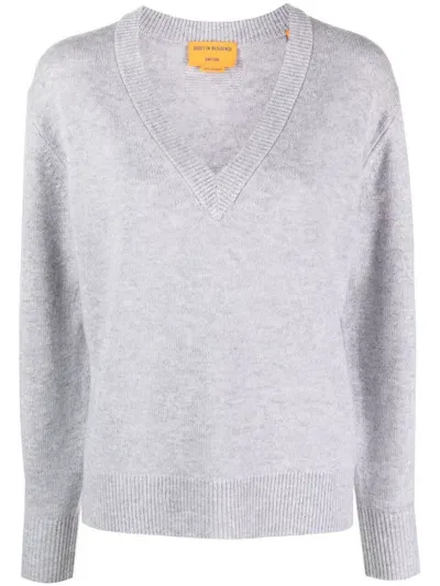 Guest In Residence V-neck Cashmere Jumper In Grey