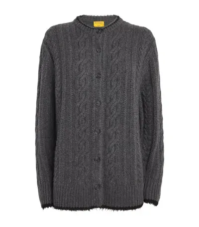 Guest In Residence Wool-cashmere Rossella Cardigan In Cha Charcoal