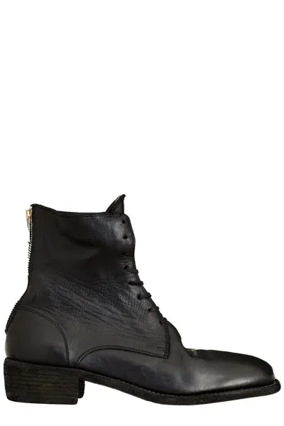 Guidi Rear Zipped Lace In Black