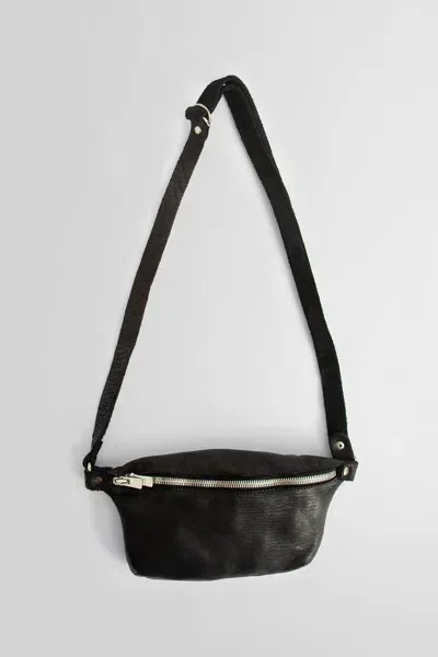 Guidi Unisex Black Fanny Packs