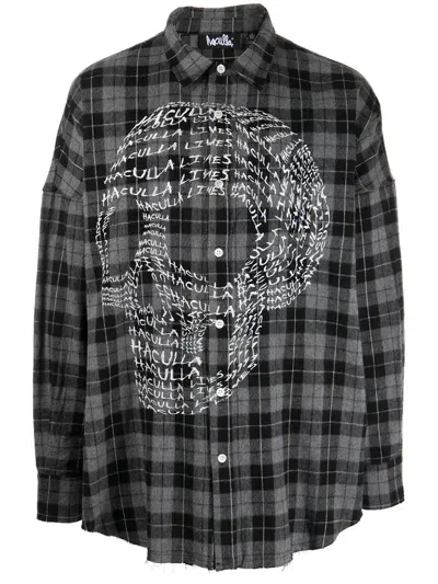 Haculla Slogan-print Skull Shirt In Grey