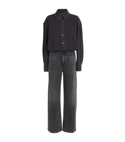 Haikure Denim Tessie Jumpsuit In Black