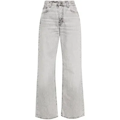 Haikure Korea Mid-waist Bootcut Jeans In Grey