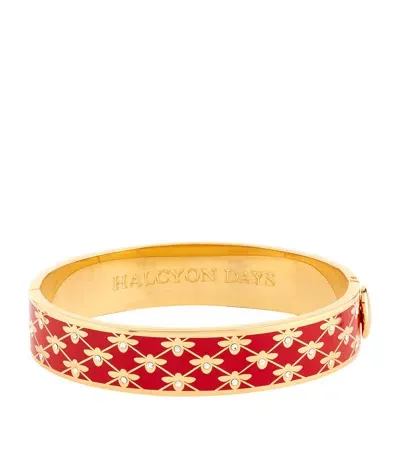 Halcyon Days Bee Trellis Bangle In Gold