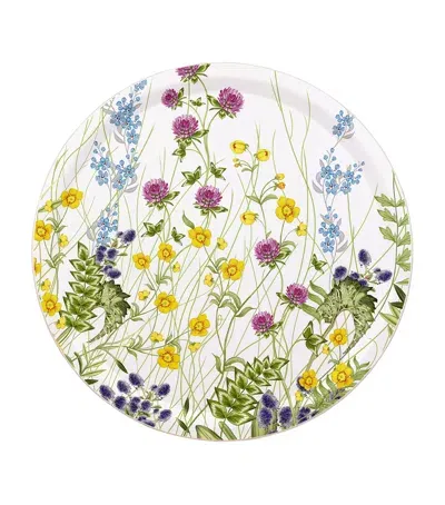 Halcyon Days Highgrove Wildflower Round Tray In Multi