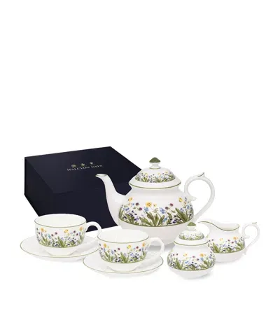 Halcyon Days Highgrove Wildflower Tea For Two Set In Green