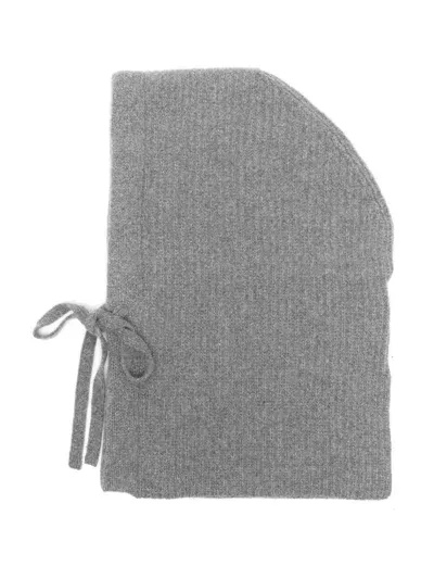 Halfboy Ribbed-knit Balaclava In Grey