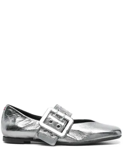 Halmanera Peg 14 Ballet Flats In Silver